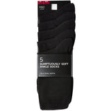 M&S Women's Supersoft Crew Socks Sumptuously Soft Black Size 3-5