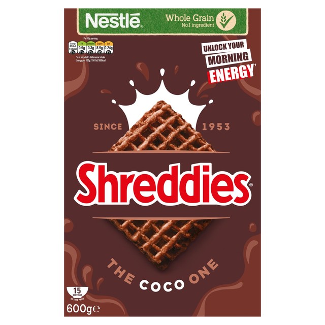 Nestle Shreddies Coco Chocolate Cereal 600g (British brand)