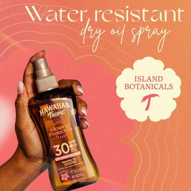 Hawaiian Tropic Glowing Protection SPF 30 sunscreen spray 200ml, UK version