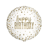 Unique Party Confetti Gold Birthday Foil Balloon 18 inch