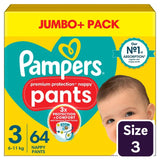 Pampers Nappy Pants Premium Protection 3, imported from the UK
