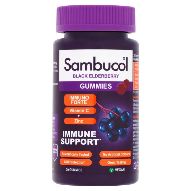 Sambucol immune support gummies berry flavoured 30 count (British brand)