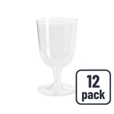Duni transparent plastic wine glasses 150ml (British brand)