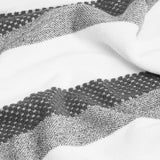M&S Cotton Textured Stripe Bath Sheet, Charcoal 100X150cm