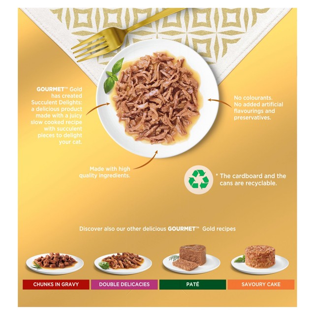 Gourmet Succulent Delights wet cat food 8 x 85g, UK version