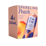 DASH peach infused sparkling water 4 x 330ml - British product