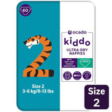 Ocado Kiddo Ultra-Dry Baby Nappies Size 2 60 Pack