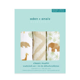 Aden+Anais cotton muslin washcloths 3-pack, 30 cm x 30 cm - British product