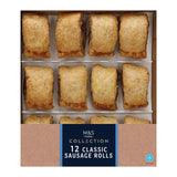 M&S Collection 12 Classic Pork Sausage Rolls Party Food 324g