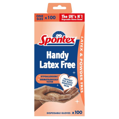 Spontex Latex Free Disposable Gloves Large Pack 100 Count