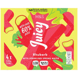 M&S Juicy Rhubarb with Sparkling Spring Water Multipack Carbonated Juice Drink 4 x 330ml