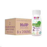 HiPP Organic 2 Follow On Baby Milk Liquid Formula From 6 Months 8 x 200ml