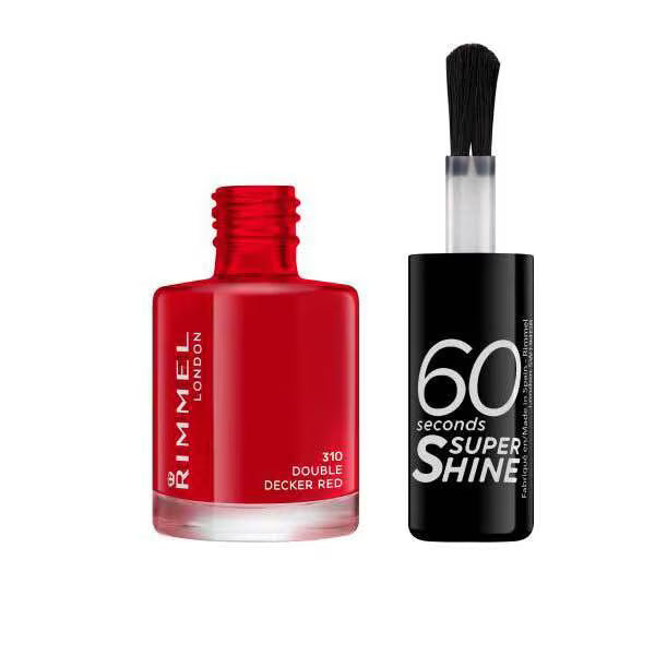 Rimmel Nail Polish Double Decker Red 8ml, imported from the UK