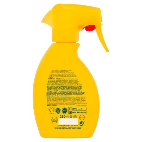 Solait Kids Sun Lotion SPF50+ Trigger Spray 250ml, imported from the UK