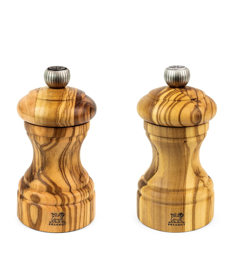 Peugeot olive wood salt pepper mill set 10cm, imported from the UK