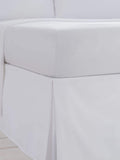 White cotton rich bed valance (British brand)