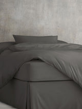 Grey Charcoal Cotton Rich Bed Valance