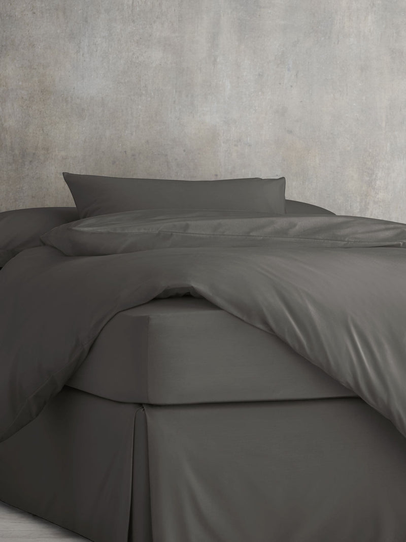 Grey charcoal cotton rich valance, UK version