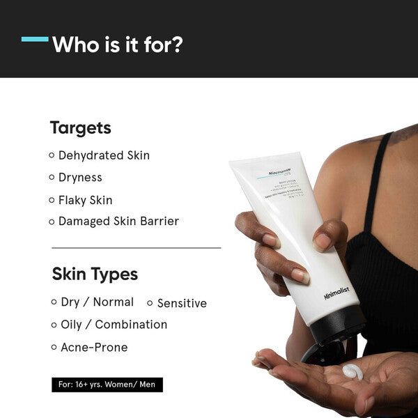 Minimalist 5% Niacinamide Body Lotion, imported from the UK