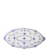 Royal Copenhagen Blue Fluted Half Lace Oval Porcelain Dish 24.5cm