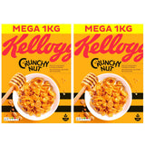 Crunchy Nut Cornflake Cereal with Honey and Peanuts, 2kg Twin Pack