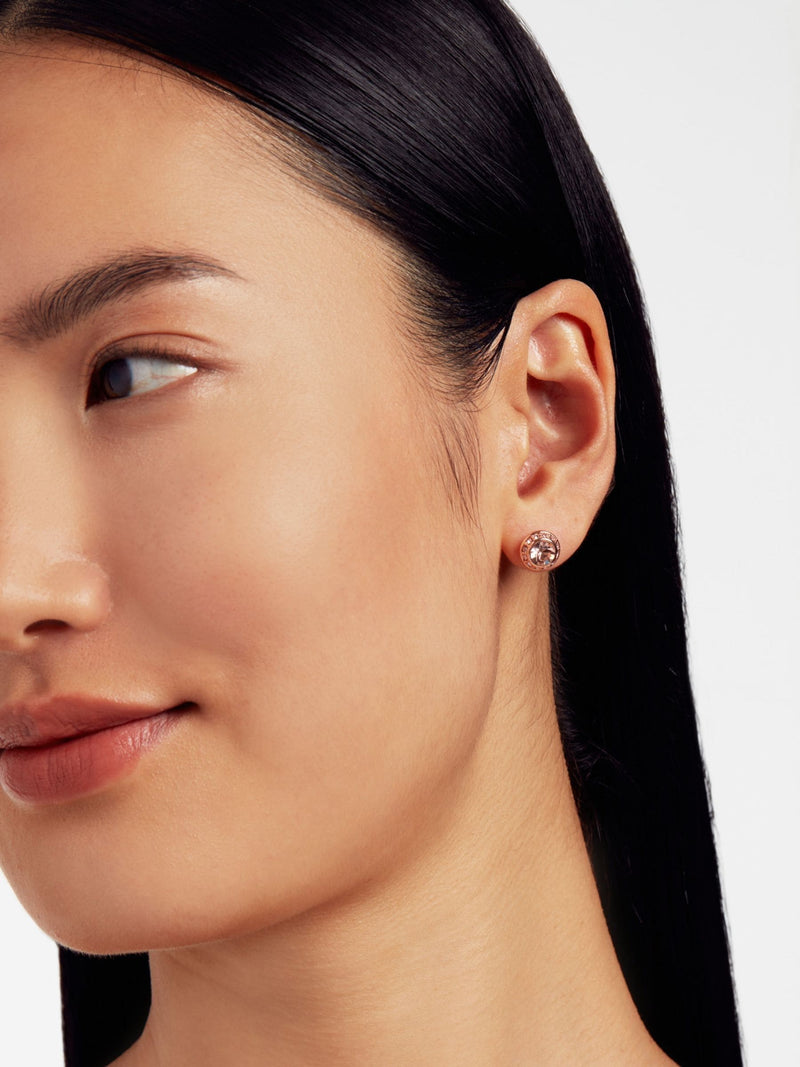 Ted Baker crystal stud earrings rose gold tone (British brand)