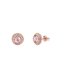 Ted Baker crystal stud earrings rose gold tone (British brand)