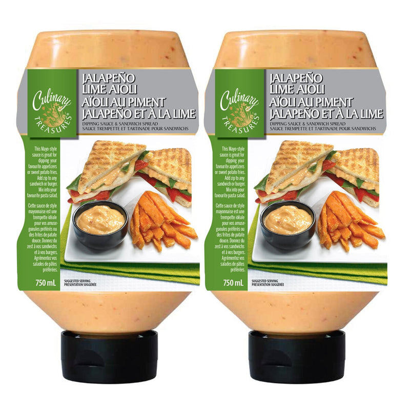 Culinary Treasures Jalapeno Lime Aioli 2 x 750ml - British product