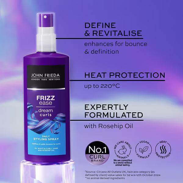 John Frieda Dream Curls Styling Spray 200ml, UK version