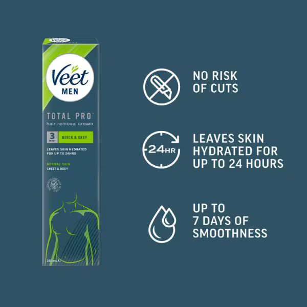 Veet men hair removal cream chest & body 200ml (British brand)