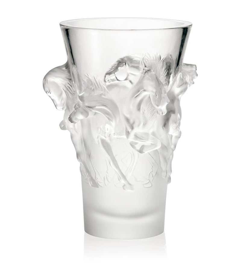 Lalique Crystal Equus Vase (38cm)