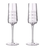 Christofle Graphik Crystal Champagne Flutes Set of 2 170ml