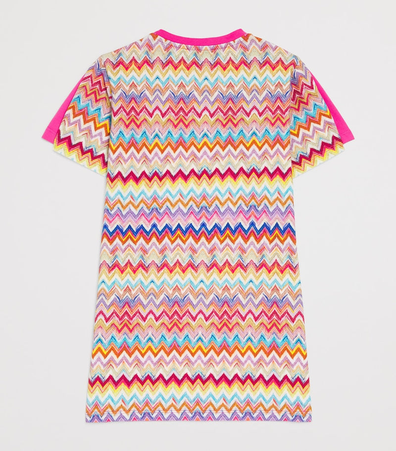 Missoni Kids Cotton Zigzag Trim Dress 4-14 Years, imported from the UK