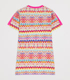 Missoni Kids Cotton Zigzag Trim Dress 4-14 Years, imported from the UK