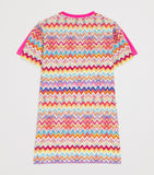 Missoni Kids Cotton Zigzag Trim Dress 4-14 Years, imported from the UK