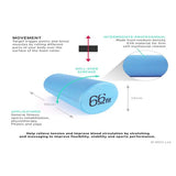 66fit EVA Foam Roller - Blue 30cm x 15cm - McGrocer