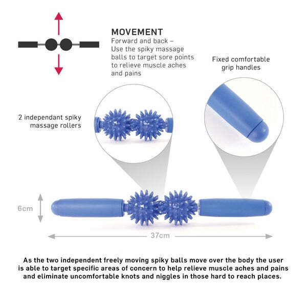 66fit Spiky Double Massage Ball Roller - McGrocer