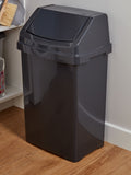 Wham Black Casa 50L plastic swing bin (British brand)