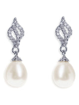 Ivory & Co Lisbon Crystal and Pearl Earrings 2.5cm
