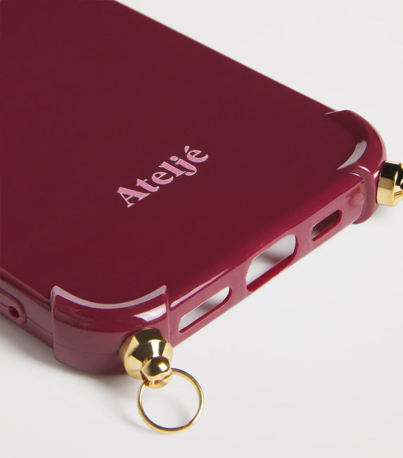 ATELJE iPhone case Bold Burgundy - British product