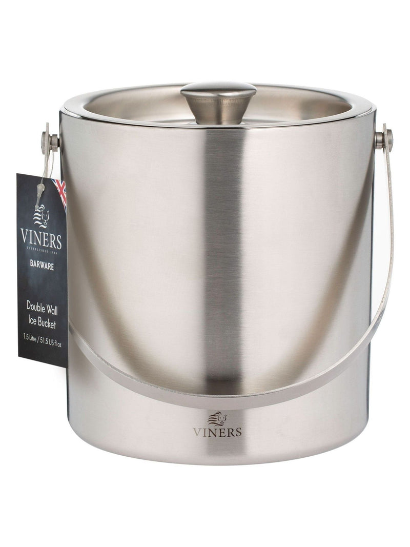Viners Silver 1.5L Double Walled Ice Bucket