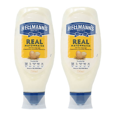 Hellmann's Real Squeezy Mayonnaise Condiment 2 x 750ml