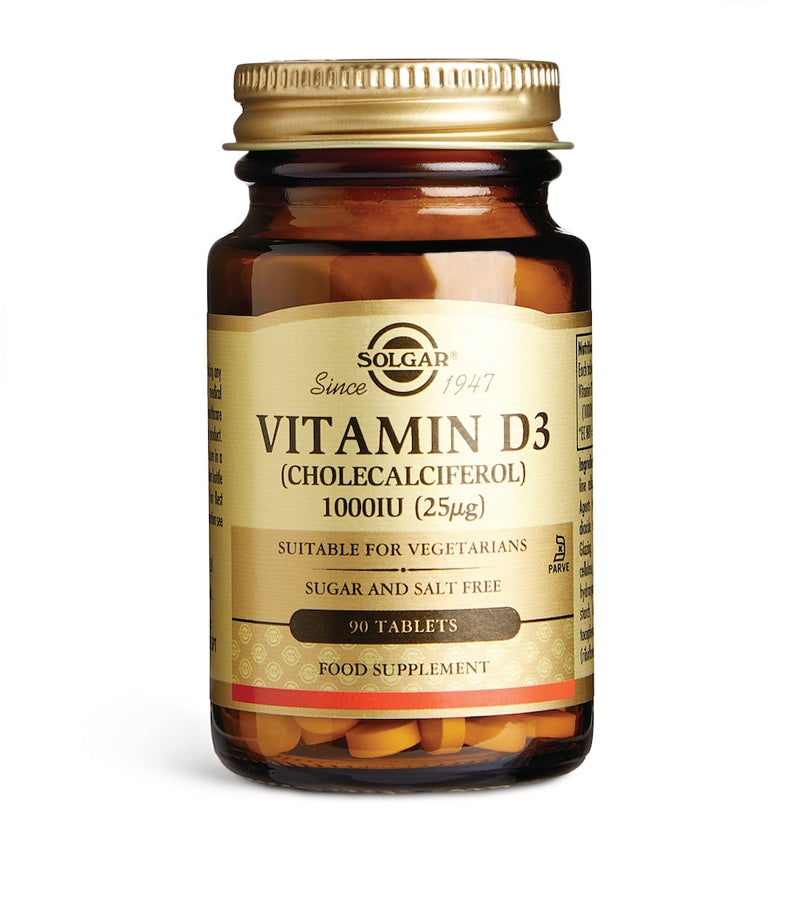 Solgar Vitamin D3 1000 IU tablets 90 count (British brand)