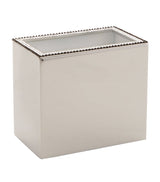 Crystal Embellished Chrome-Plated Brush Holder