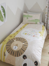 Catherine Lansfield Natural Roarsome Duvet Cover and Pillowcase Set