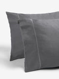 Collection Luxe charcoal grey duvet cover set - British product
