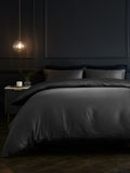 Collection Luxe charcoal grey duvet cover set - British product