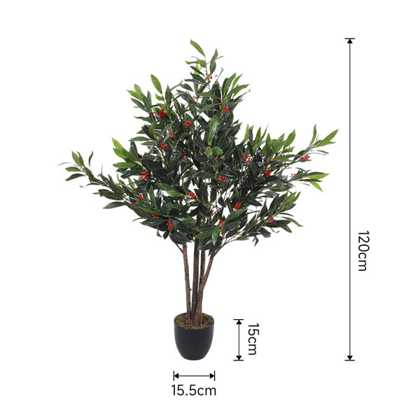 Livingandhome artificial olive tree decorative plant 120cm height , UK version