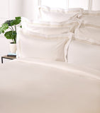 Celso De Lemos king duvet cover with embroidered borders, 220x230cm - British product
