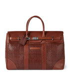 Brunello Cucinelli Leather Woven Holdall